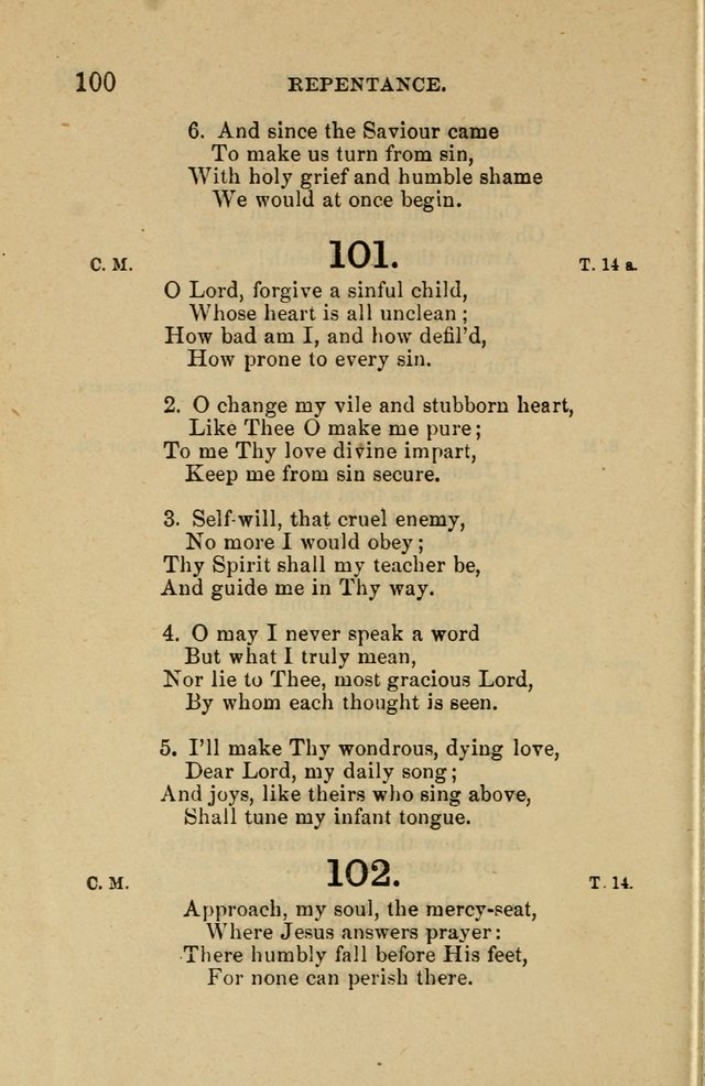 Offices of Worship and Hymns: principally for use in schools. with an appendix of tunes (2nd and rev. ed.) page 100