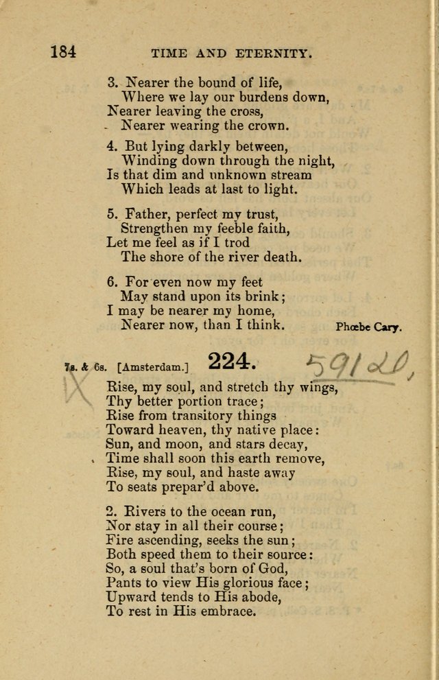 Offices of Worship and Hymns: principally for use in schools. with an appendix of tunes (2nd and rev. ed.) page 184