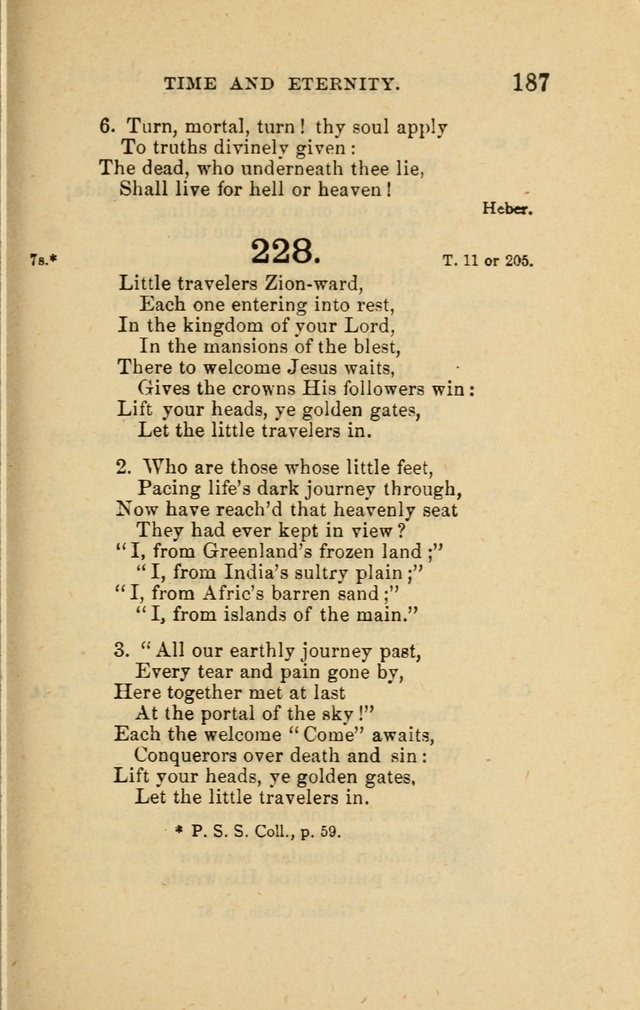 Offices of Worship and Hymns: principally for use in schools. with an appendix of tunes (2nd and rev. ed.) page 187