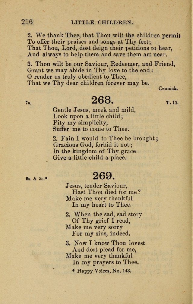 Offices of Worship and Hymns: principally for use in schools. with an appendix of tunes (2nd and rev. ed.) page 216