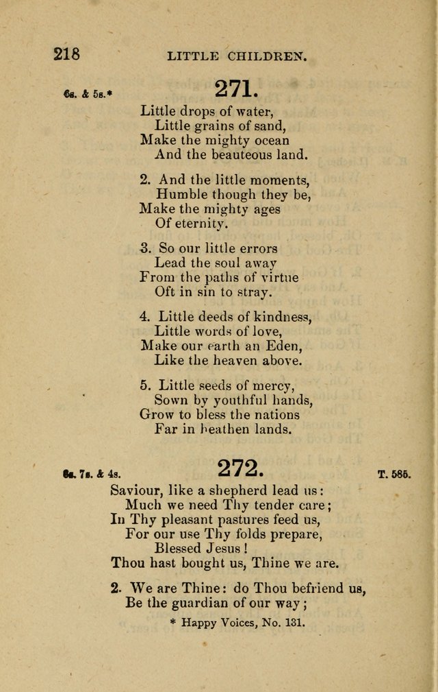 Offices of Worship and Hymns: principally for use in schools. with an appendix of tunes (2nd and rev. ed.) page 218