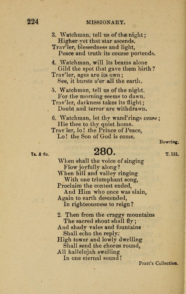 Offices of Worship and Hymns: principally for use in schools. with an appendix of tunes (2nd and rev. ed.) page 224