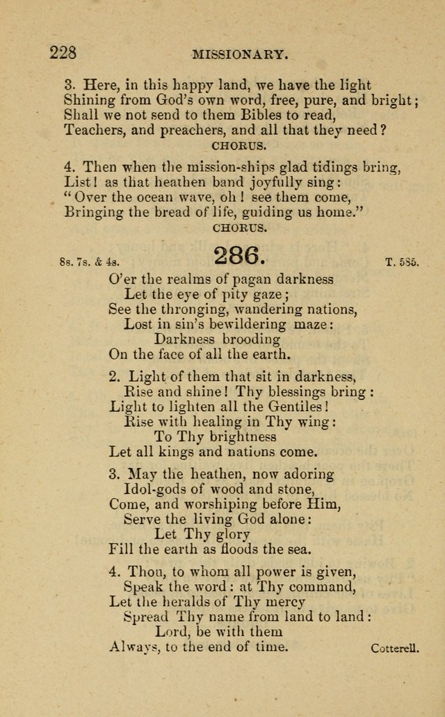 Offices of Worship and Hymns: principally for use in schools. with an appendix of tunes (2nd and rev. ed.) page 228