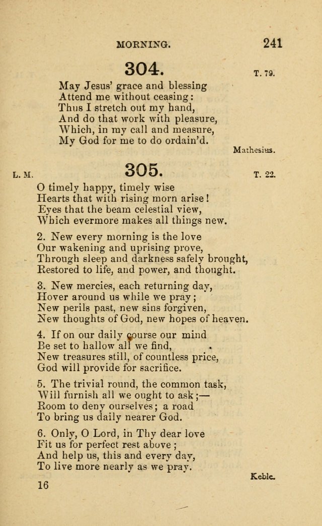 Offices of Worship and Hymns: principally for use in schools. with an appendix of tunes (2nd and rev. ed.) page 241