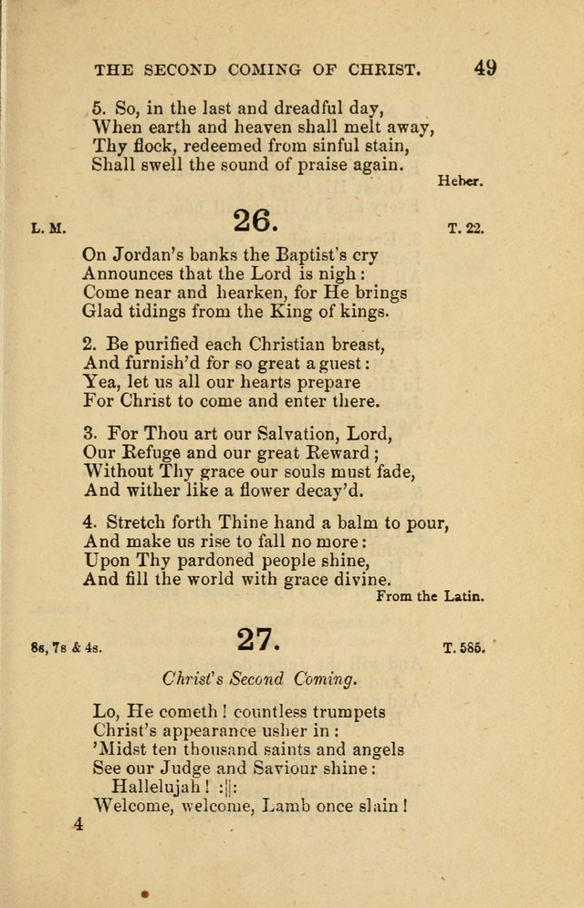 Offices of Worship and Hymns: principally for use in schools. with an appendix of tunes (2nd and rev. ed.) page 49