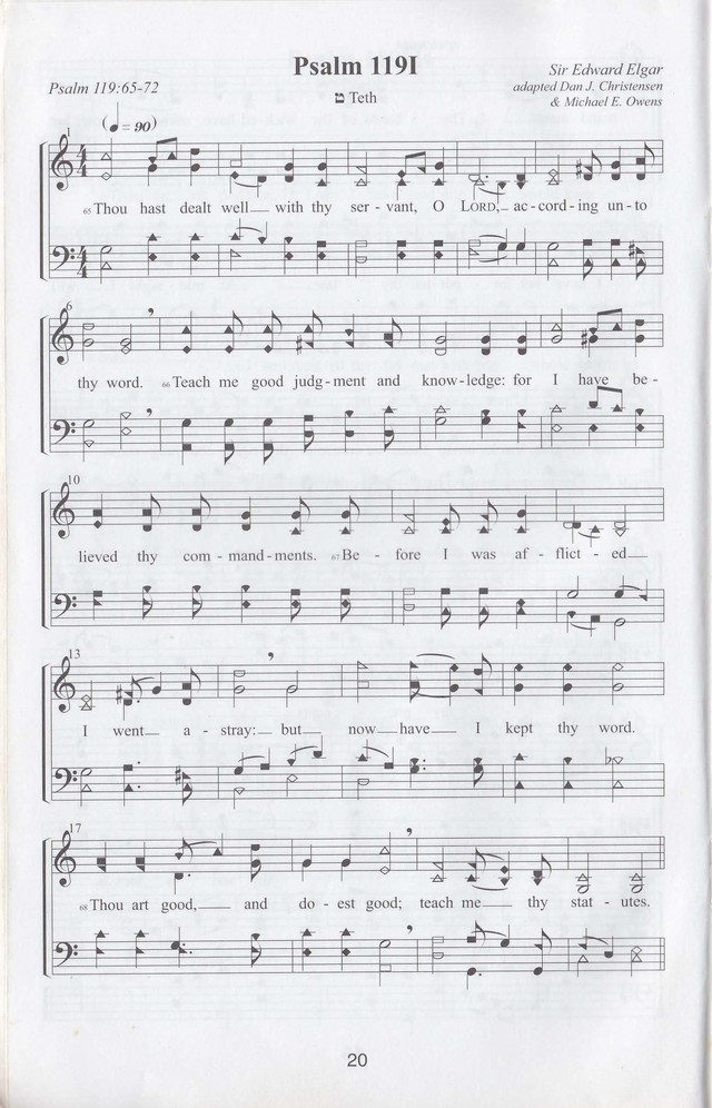 The complete and unaltered text of Psalm 119 from the King James Bible in the form of Musical Settings page 20