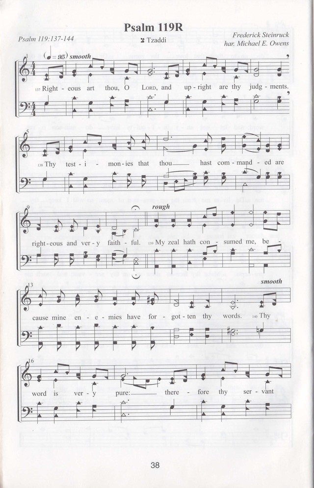 The complete and unaltered text of Psalm 119 from the King James Bible in the form of Musical Settings page 38