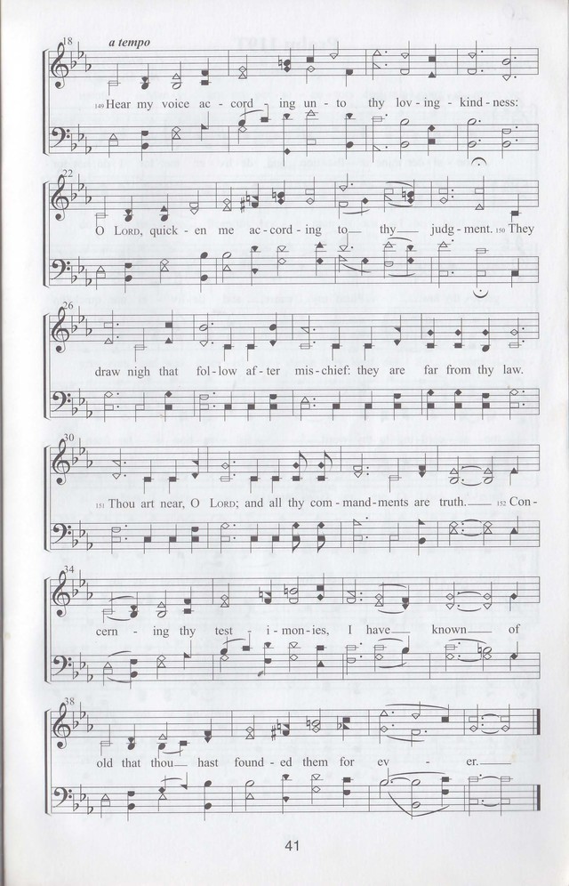 The complete and unaltered text of Psalm 119 from the King James Bible in the form of Musical Settings page 41