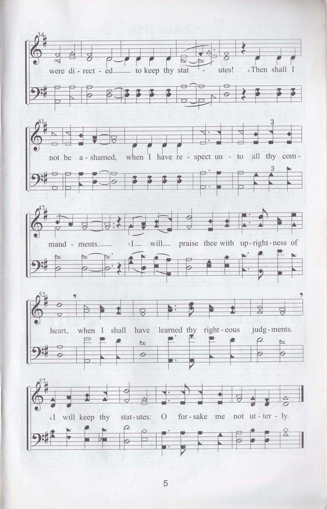 The complete and unaltered text of Psalm 119 from the King James Bible in the form of Musical Settings page 5