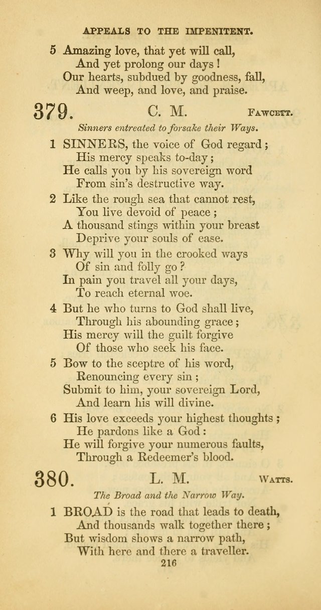 The Psalmody: a collection of hymns for public and social worship page 283