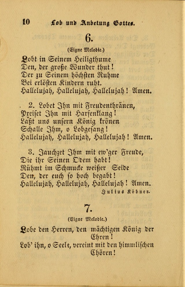 Die Pilgerharfe: eine sammlung evangelischer lieder, für den Gebrauch gläubig getauster Christen und der Gemeinden des Herrn in Nordamerika page 10