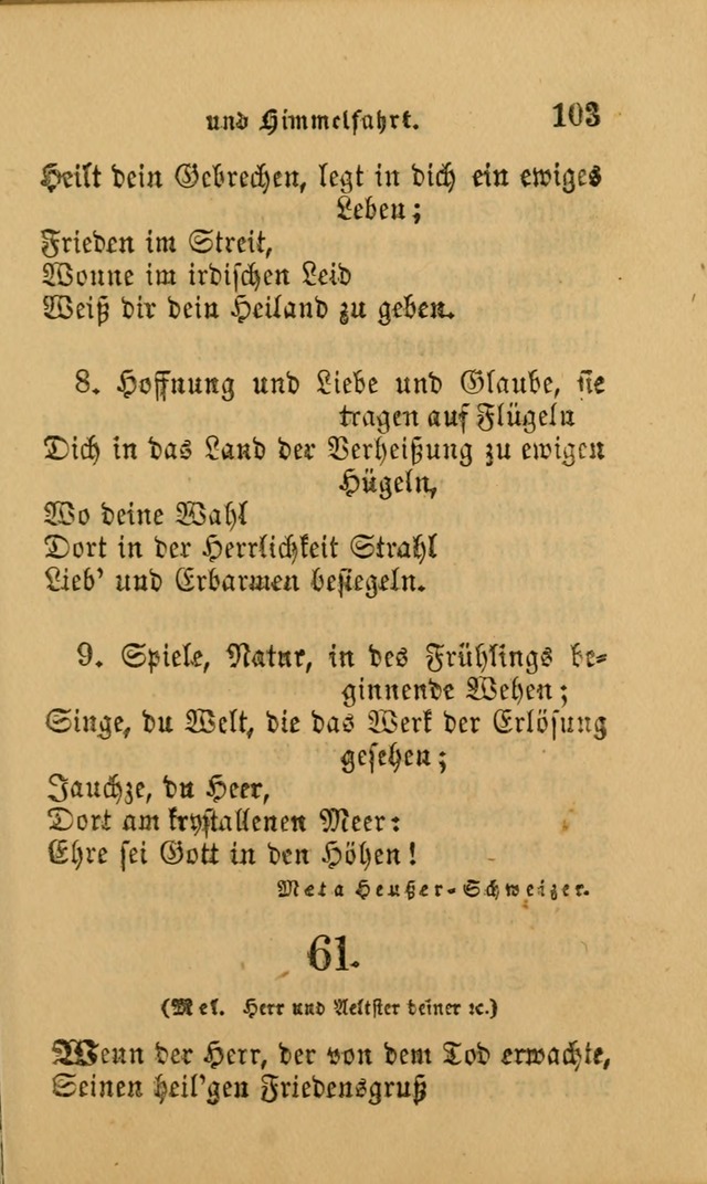 Die Pilgerharfe: eine sammlung evangelischer lieder, für den Gebrauch gläubig getauster Christen und der Gemeinden des Herrn in Nordamerika page 103