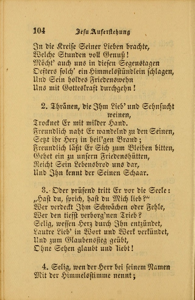 Die Pilgerharfe: eine sammlung evangelischer lieder, für den Gebrauch gläubig getauster Christen und der Gemeinden des Herrn in Nordamerika page 104