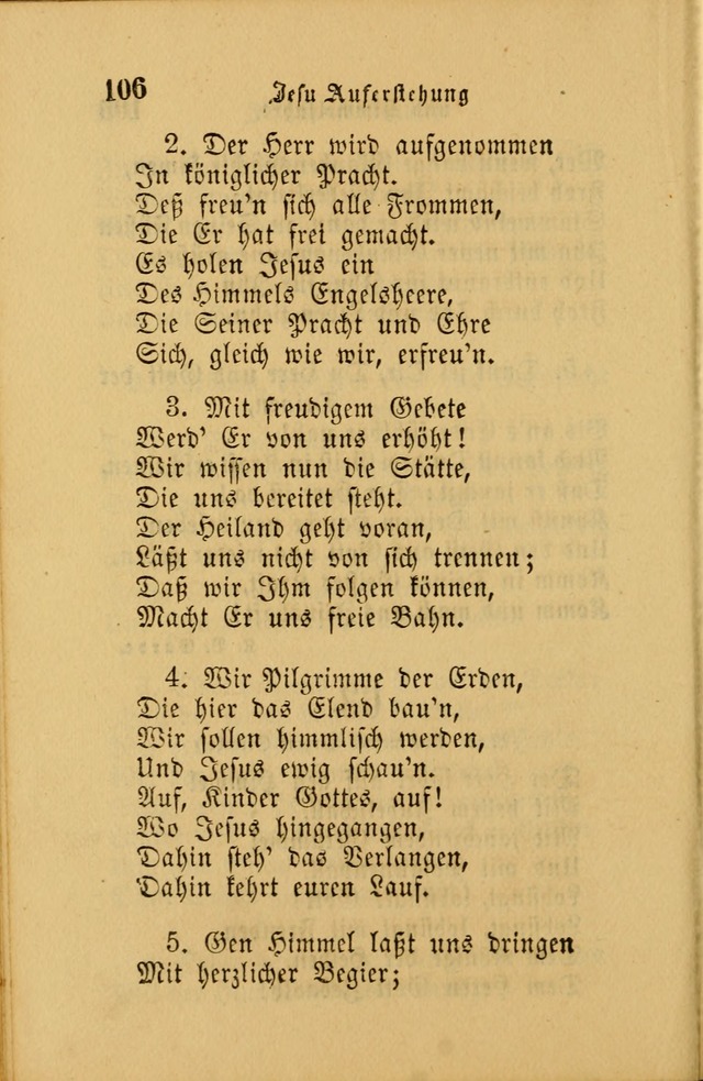 Die Pilgerharfe: eine sammlung evangelischer lieder, für den Gebrauch gläubig getauster Christen und der Gemeinden des Herrn in Nordamerika page 106