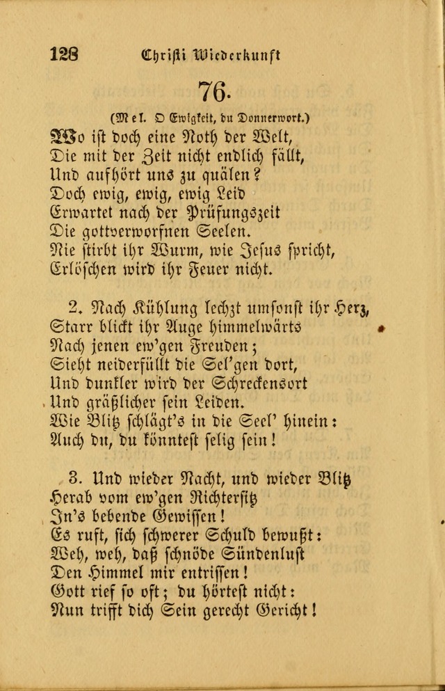 Die Pilgerharfe: eine sammlung evangelischer lieder, für den Gebrauch gläubig getauster Christen und der Gemeinden des Herrn in Nordamerika page 128