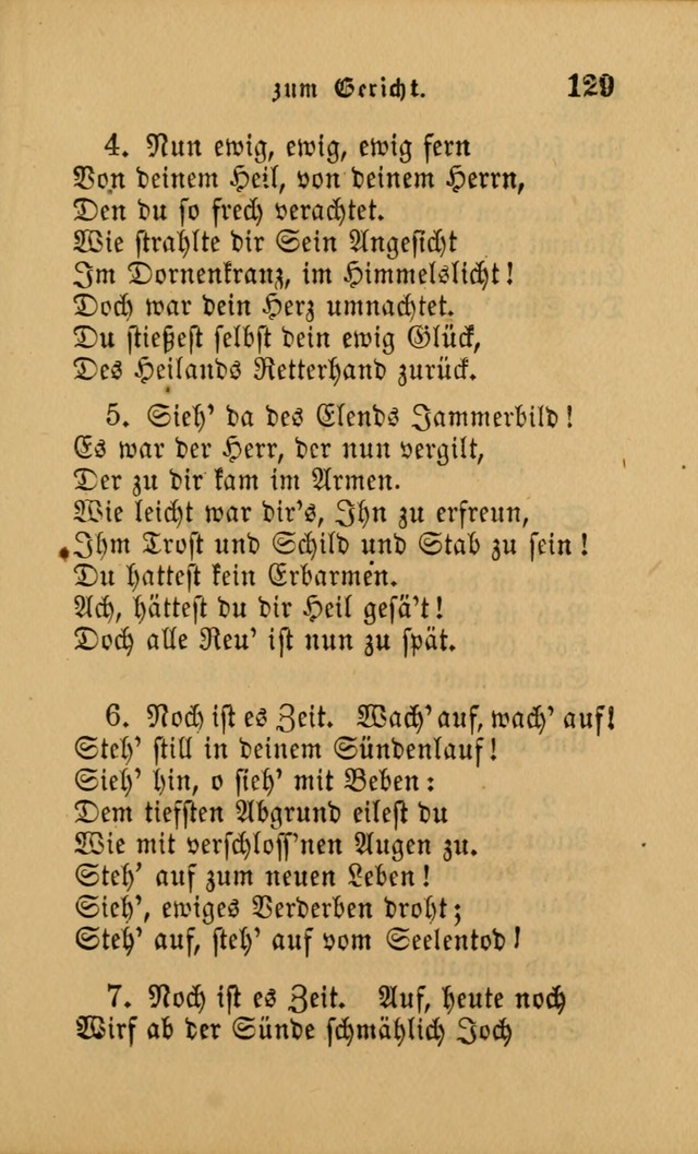 Die Pilgerharfe: eine sammlung evangelischer lieder, für den Gebrauch gläubig getauster Christen und der Gemeinden des Herrn in Nordamerika page 129