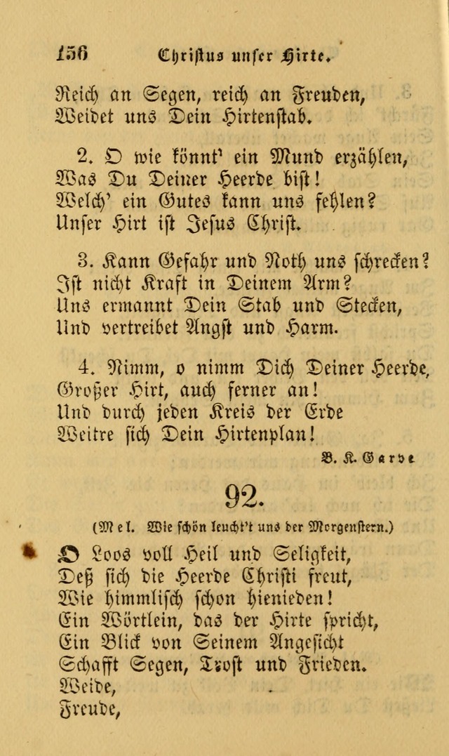 Die Pilgerharfe: eine sammlung evangelischer lieder, für den Gebrauch gläubig getauster Christen und der Gemeinden des Herrn in Nordamerika page 156