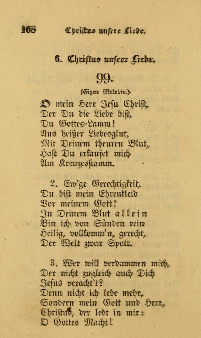 Die Pilgerharfe: eine sammlung evangelischer lieder, für den Gebrauch gläubig getauster Christen und der Gemeinden des Herrn in Nordamerika page 168