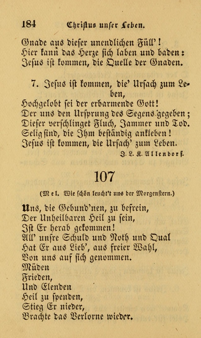 Die Pilgerharfe: eine sammlung evangelischer lieder, für den Gebrauch gläubig getauster Christen und der Gemeinden des Herrn in Nordamerika page 184