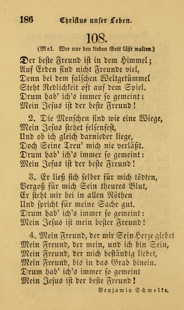 Die Pilgerharfe: eine sammlung evangelischer lieder, für den Gebrauch gläubig getauster Christen und der Gemeinden des Herrn in Nordamerika page 186