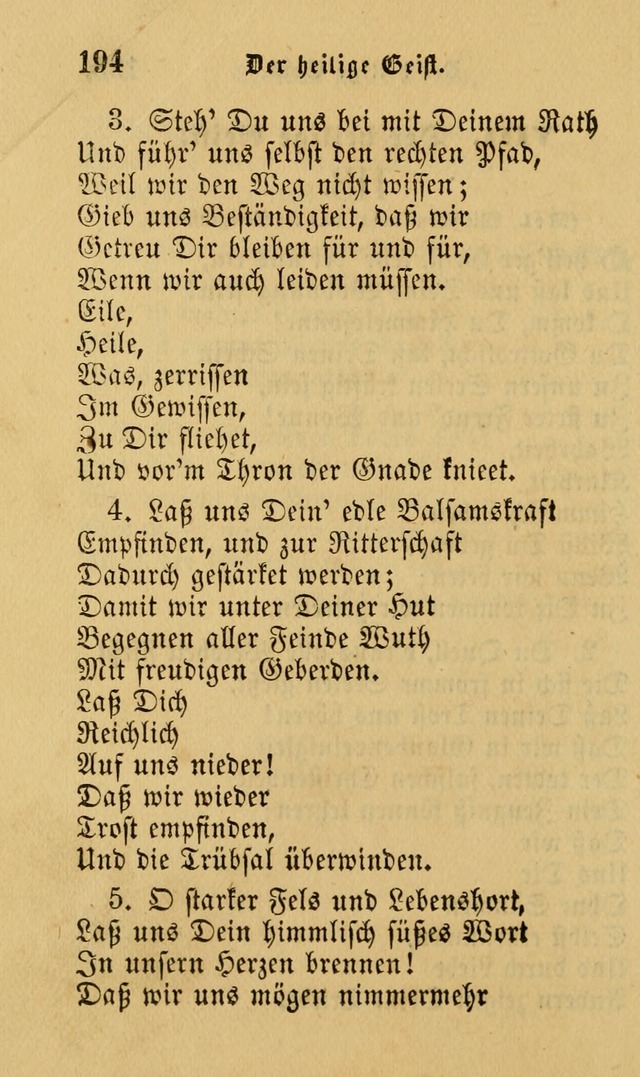 Die Pilgerharfe: eine sammlung evangelischer lieder, für den Gebrauch gläubig getauster Christen und der Gemeinden des Herrn in Nordamerika page 194