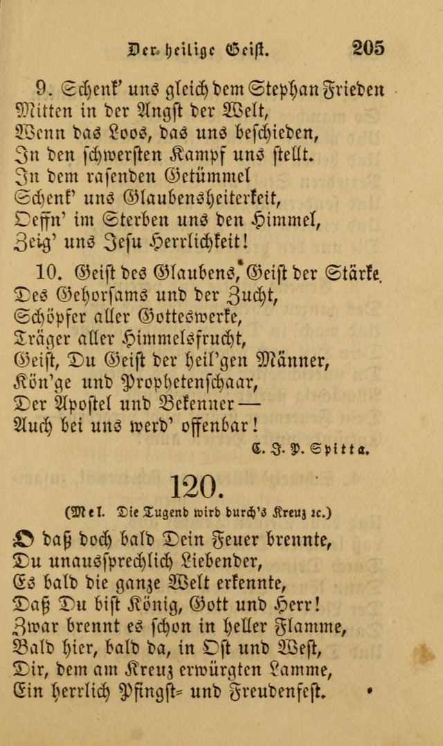 Die Pilgerharfe: eine sammlung evangelischer lieder, für den Gebrauch gläubig getauster Christen und der Gemeinden des Herrn in Nordamerika page 205