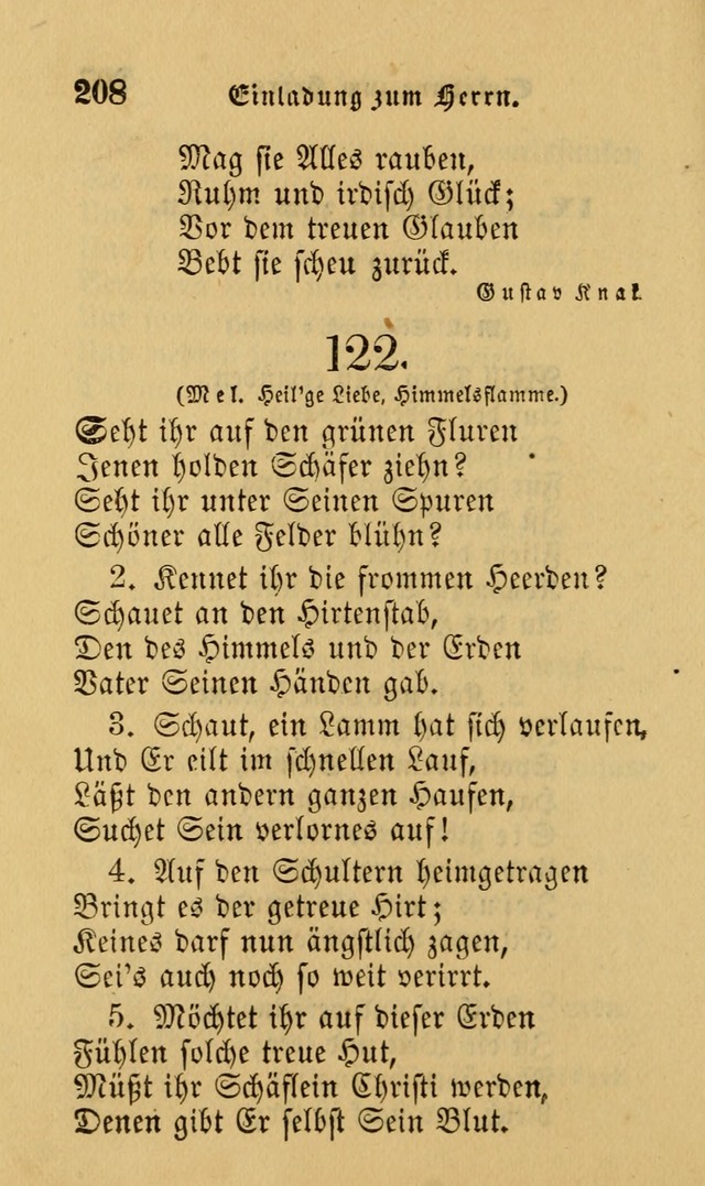 Die Pilgerharfe: eine sammlung evangelischer lieder, für den Gebrauch gläubig getauster Christen und der Gemeinden des Herrn in Nordamerika page 208