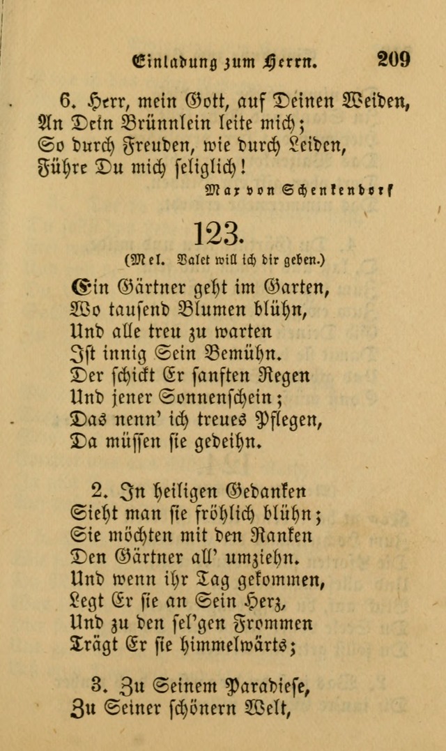 Die Pilgerharfe: eine sammlung evangelischer lieder, für den Gebrauch gläubig getauster Christen und der Gemeinden des Herrn in Nordamerika page 209