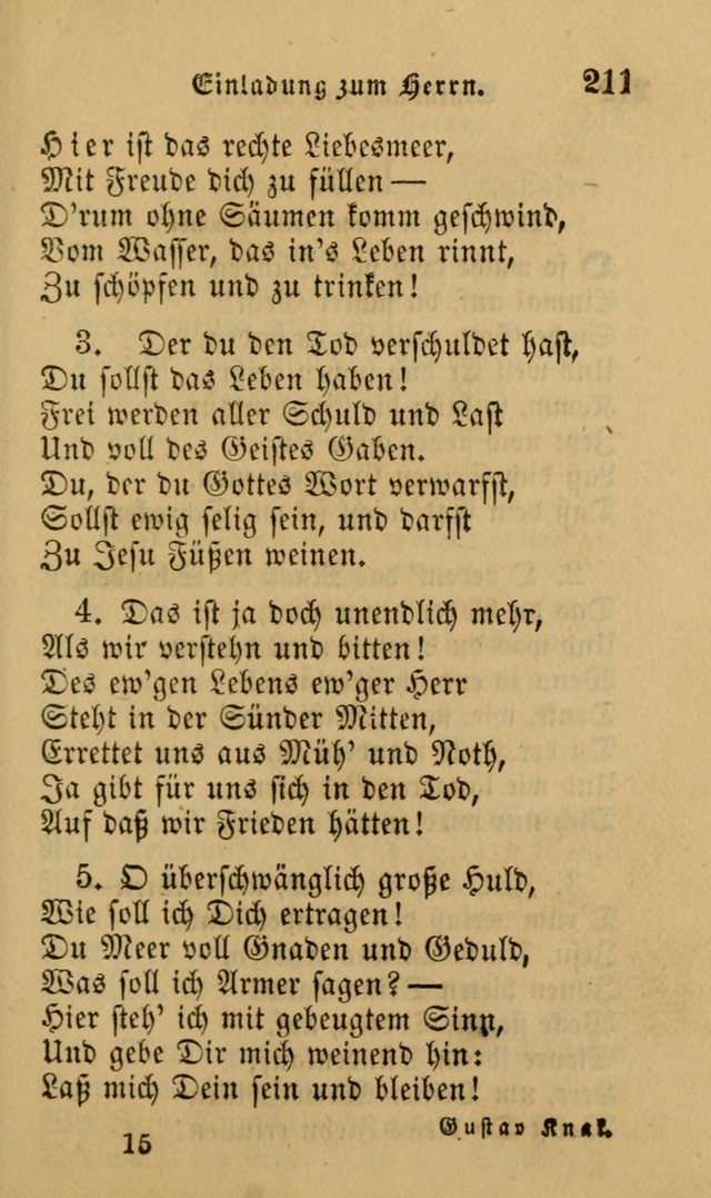 Die Pilgerharfe: eine sammlung evangelischer lieder, für den Gebrauch gläubig getauster Christen und der Gemeinden des Herrn in Nordamerika page 211