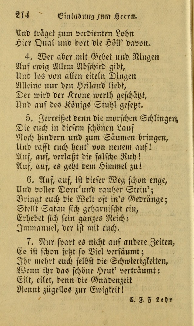 Die Pilgerharfe: eine sammlung evangelischer lieder, für den Gebrauch gläubig getauster Christen und der Gemeinden des Herrn in Nordamerika page 214