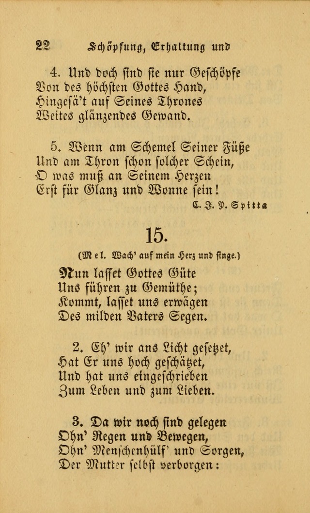 Die Pilgerharfe: eine sammlung evangelischer lieder, für den Gebrauch gläubig getauster Christen und der Gemeinden des Herrn in Nordamerika page 22