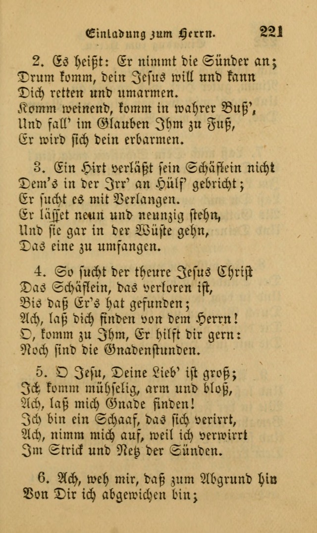 Die Pilgerharfe: eine sammlung evangelischer lieder, für den Gebrauch gläubig getauster Christen und der Gemeinden des Herrn in Nordamerika page 221