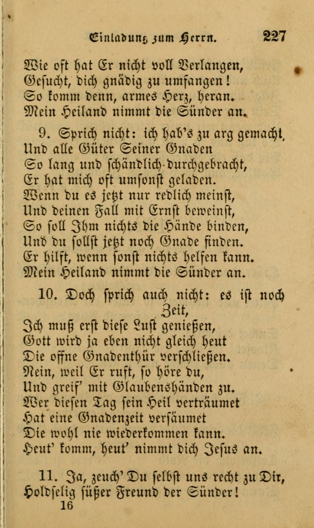 Die Pilgerharfe: eine sammlung evangelischer lieder, für den Gebrauch gläubig getauster Christen und der Gemeinden des Herrn in Nordamerika page 227