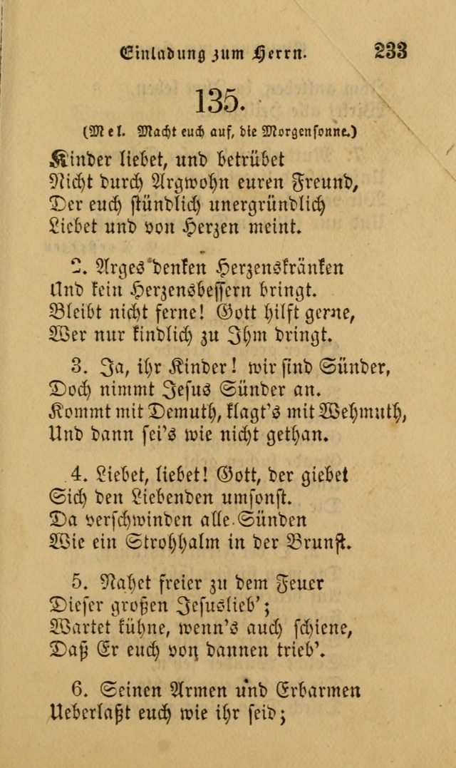 Die Pilgerharfe: eine sammlung evangelischer lieder, für den Gebrauch gläubig getauster Christen und der Gemeinden des Herrn in Nordamerika page 233