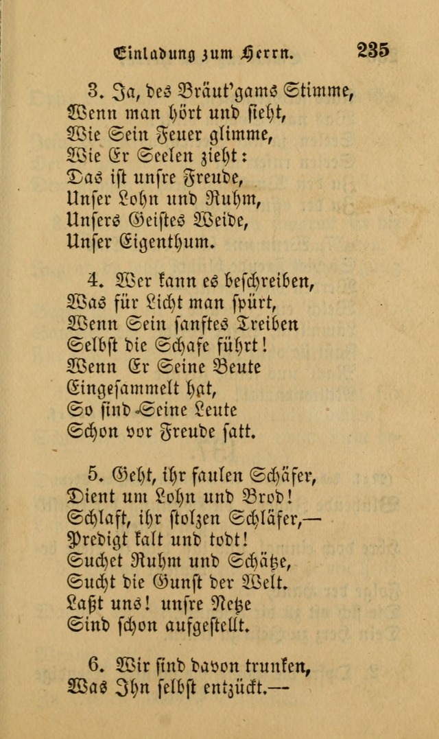 Die Pilgerharfe: eine sammlung evangelischer lieder, für den Gebrauch gläubig getauster Christen und der Gemeinden des Herrn in Nordamerika page 235