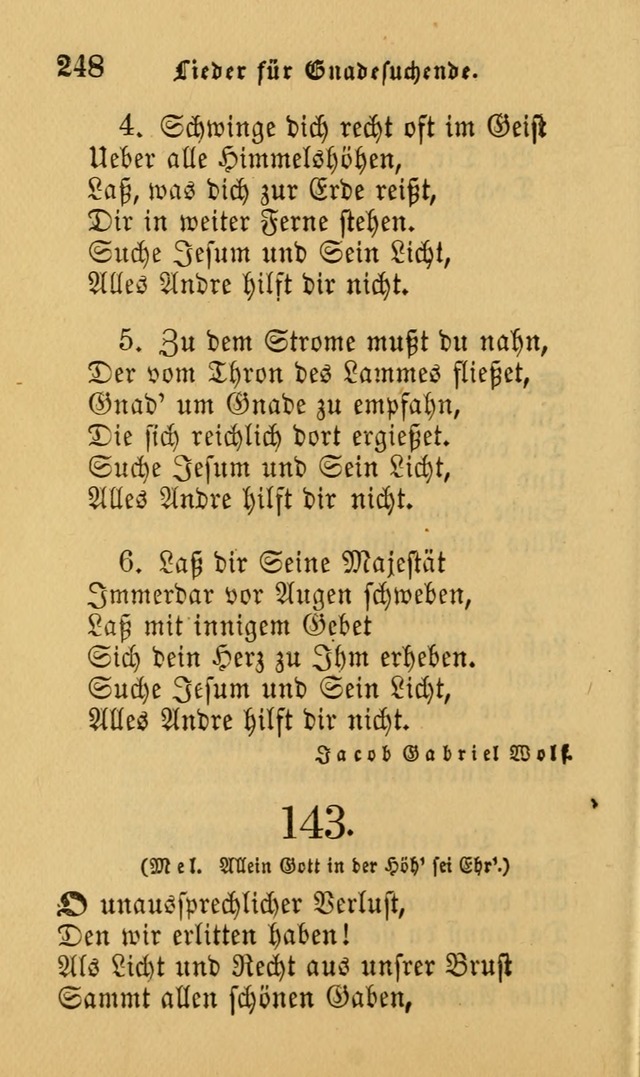 Die Pilgerharfe: eine sammlung evangelischer lieder, für den Gebrauch gläubig getauster Christen und der Gemeinden des Herrn in Nordamerika page 248