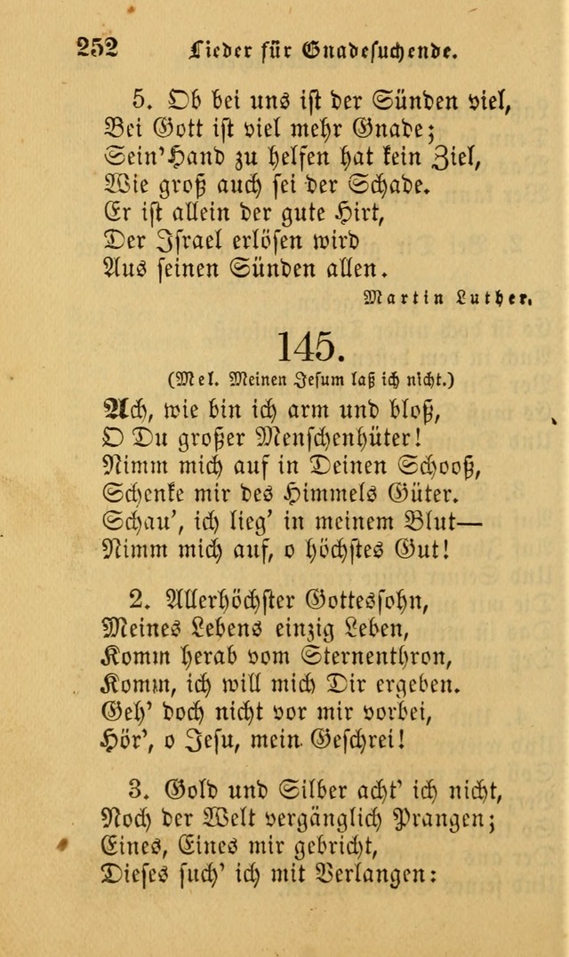 Die Pilgerharfe: eine sammlung evangelischer lieder, für den Gebrauch gläubig getauster Christen und der Gemeinden des Herrn in Nordamerika page 252