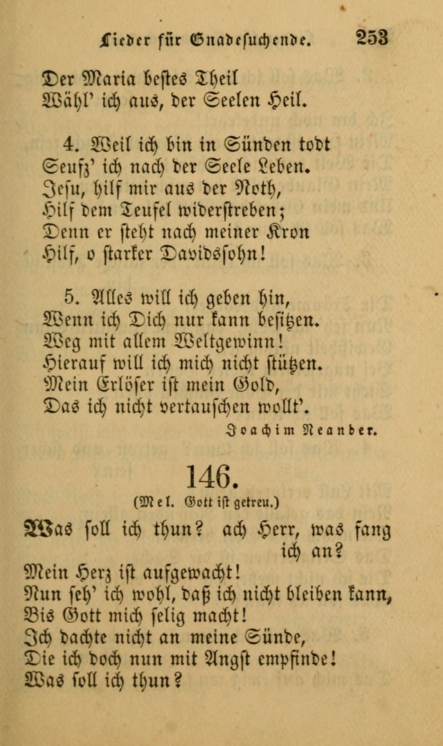 Die Pilgerharfe: eine sammlung evangelischer lieder, für den Gebrauch gläubig getauster Christen und der Gemeinden des Herrn in Nordamerika page 253