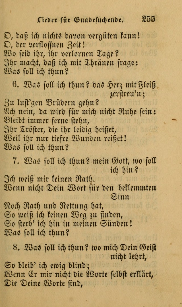 Die Pilgerharfe: eine sammlung evangelischer lieder, für den Gebrauch gläubig getauster Christen und der Gemeinden des Herrn in Nordamerika page 255