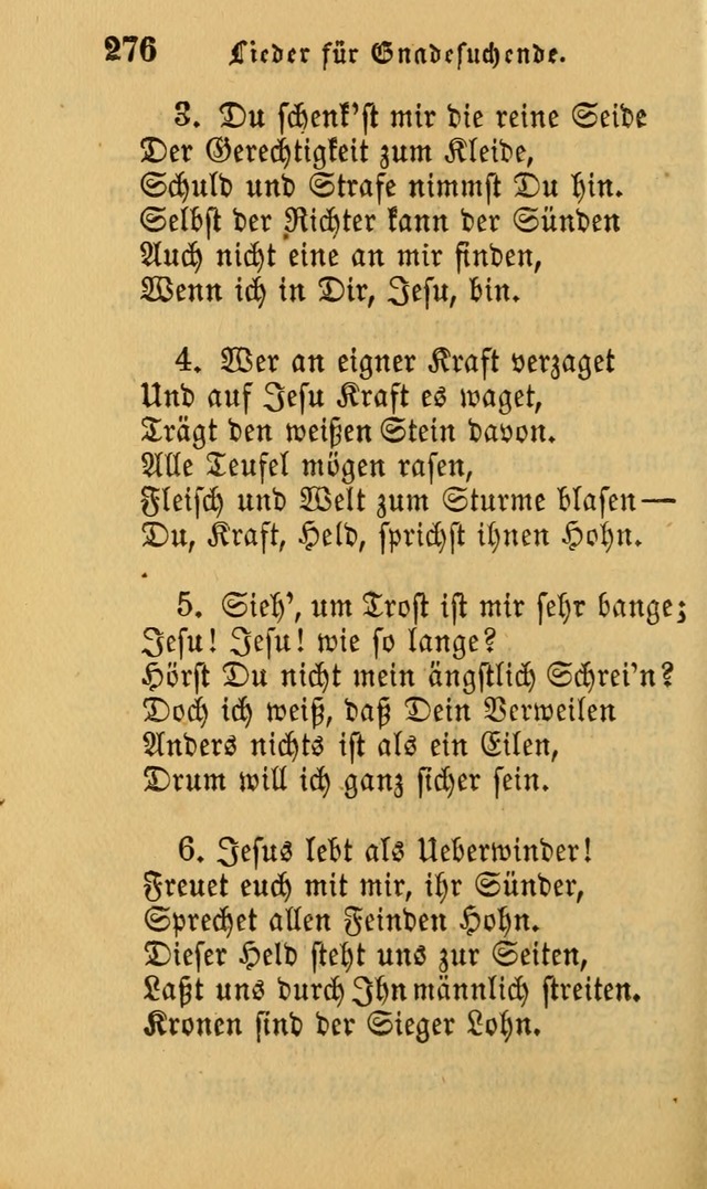 Die Pilgerharfe: eine sammlung evangelischer lieder, für den Gebrauch gläubig getauster Christen und der Gemeinden des Herrn in Nordamerika page 276