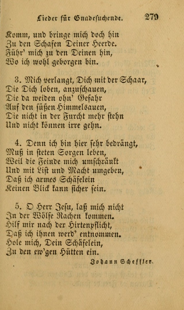 Die Pilgerharfe: eine sammlung evangelischer lieder, für den Gebrauch gläubig getauster Christen und der Gemeinden des Herrn in Nordamerika page 279