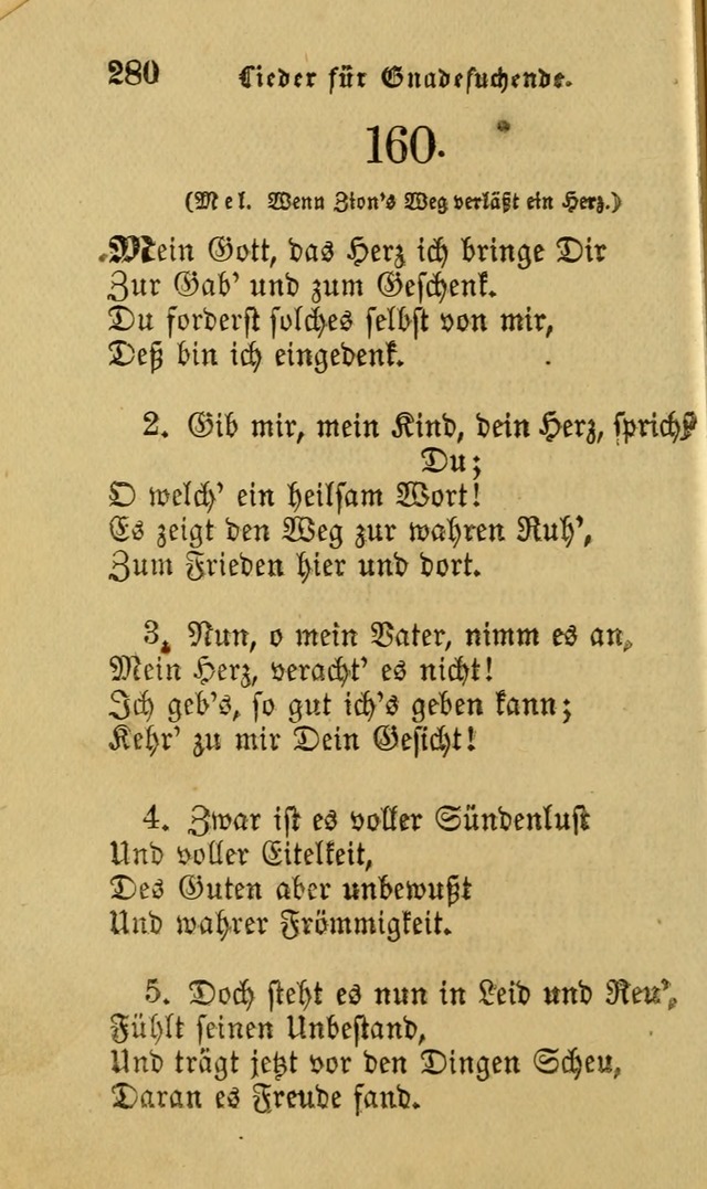 Die Pilgerharfe: eine sammlung evangelischer lieder, für den Gebrauch gläubig getauster Christen und der Gemeinden des Herrn in Nordamerika page 280