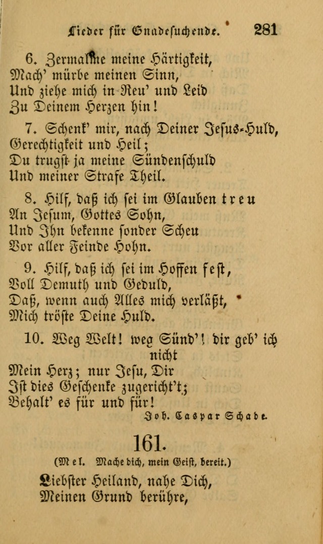 Die Pilgerharfe: eine sammlung evangelischer lieder, für den Gebrauch gläubig getauster Christen und der Gemeinden des Herrn in Nordamerika page 281