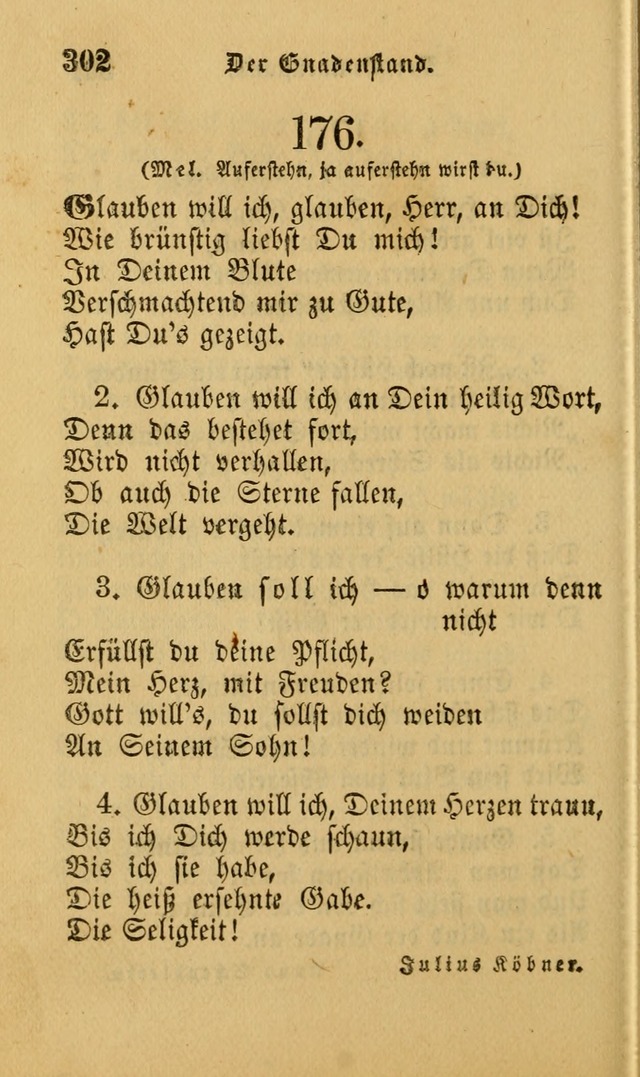 Die Pilgerharfe: eine sammlung evangelischer lieder, für den Gebrauch gläubig getauster Christen und der Gemeinden des Herrn in Nordamerika page 302