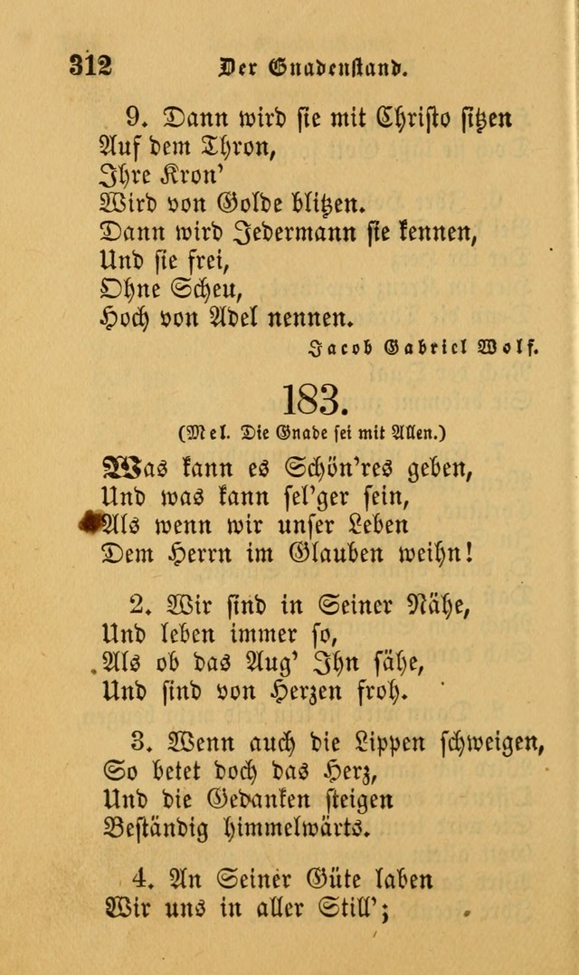 Die Pilgerharfe: eine sammlung evangelischer lieder, für den Gebrauch gläubig getauster Christen und der Gemeinden des Herrn in Nordamerika page 312