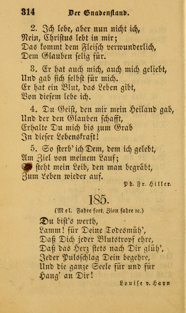 Die Pilgerharfe: eine sammlung evangelischer lieder, für den Gebrauch gläubig getauster Christen und der Gemeinden des Herrn in Nordamerika page 314