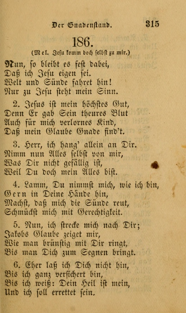 Die Pilgerharfe: eine sammlung evangelischer lieder, für den Gebrauch gläubig getauster Christen und der Gemeinden des Herrn in Nordamerika page 315