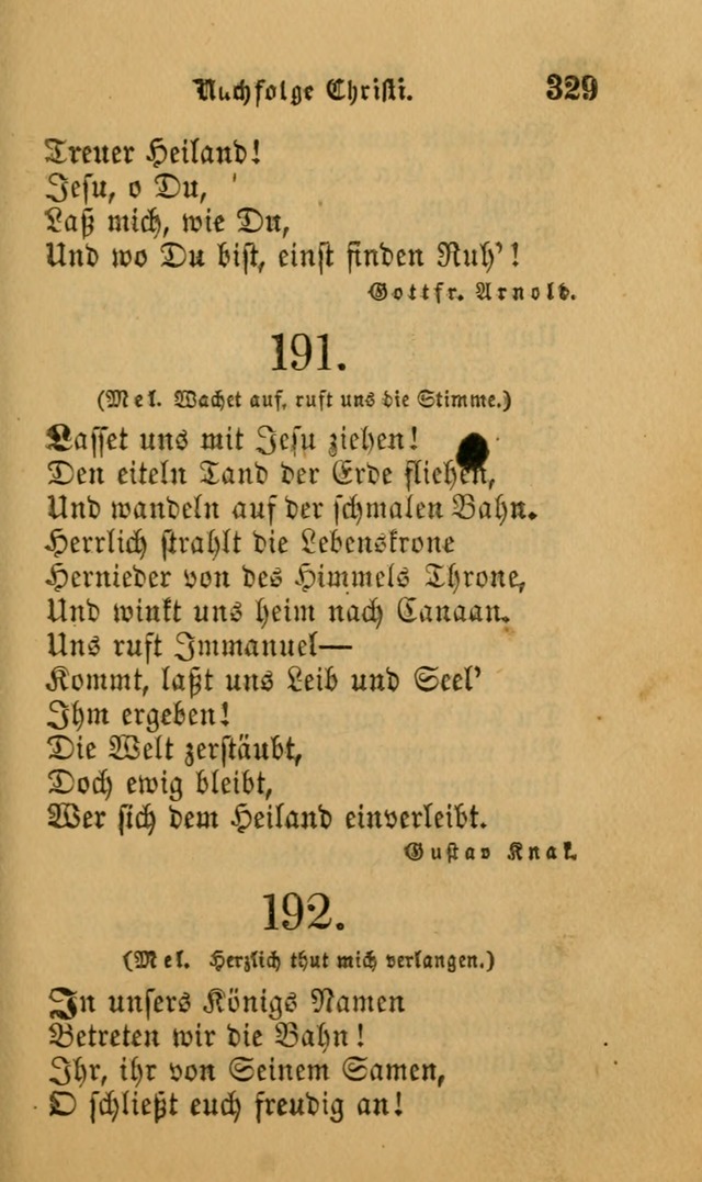 Die Pilgerharfe: eine sammlung evangelischer lieder, für den Gebrauch gläubig getauster Christen und der Gemeinden des Herrn in Nordamerika page 329