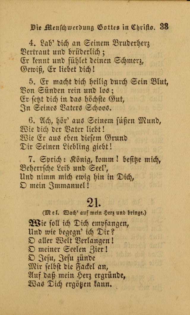 Die Pilgerharfe: eine sammlung evangelischer lieder, für den Gebrauch gläubig getauster Christen und der Gemeinden des Herrn in Nordamerika page 33