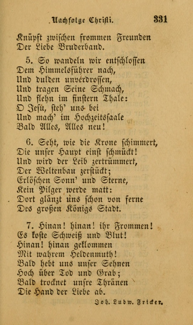 Die Pilgerharfe: eine sammlung evangelischer lieder, für den Gebrauch gläubig getauster Christen und der Gemeinden des Herrn in Nordamerika page 331